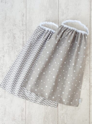 serviette de table enfant maternelle pack de 2 Gris Taupe Creacoton