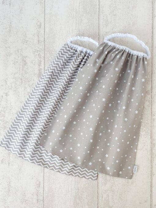 serviette de table enfant maternelle pack de 2 Gris Taupe Creacoton