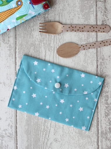 pochette pour serviette de table blue Creacoton (1)