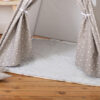 Tapis pour enfant molletonne Gris etoiles My lovely family