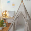 Tipi pour enfant Gris Taupe My lovely family