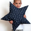 coussin enfant etoile bleu marine Creacoton