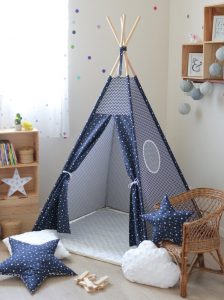 Tipi enfant Bleu marine Oeko-tex Creacoton 2