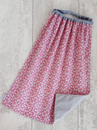 Serviette maternelle elastique Fleurs Roses Creacoton