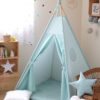 Tente pour enfant vert menthe tipi Creacoton oeko-tex