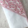 cape de bain bebe rose Licorne Creacoton