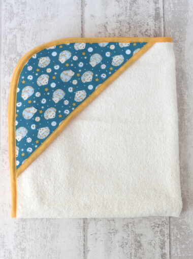 serviette de toilette bebe Herisson bleu Creacoton (2)