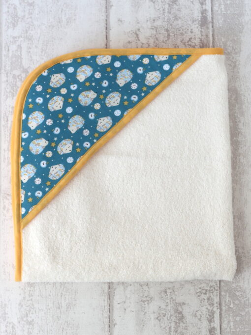 serviette de toilette bebe Herisson bleu Creacoton (2)