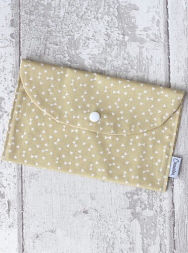 Pochette range serviette maternelle jaune clair Creacoton