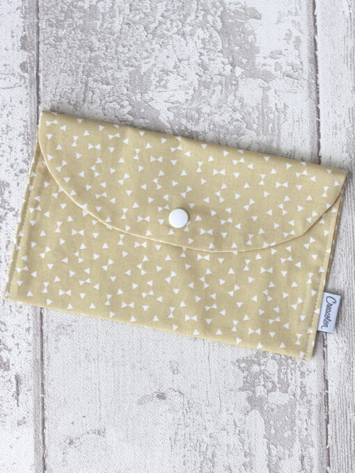 Pochette range serviette maternelle jaune clair Creacoton