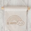 banniere tissu deco be happy arc en ciel or paillete Creacoton (3)