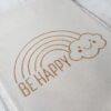 banniere tissu deco be happy arc en ciel or paillete Creacoton (4)