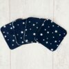 lingette lavable bebe x4 bleu marine Creacoton