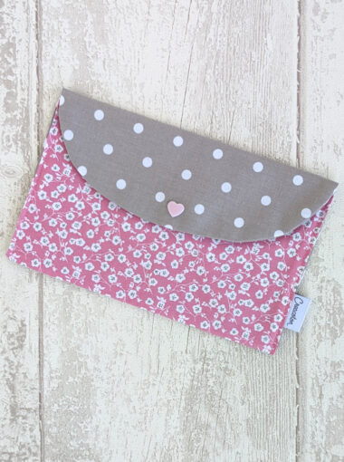 Pochette range serviette maternelle Fleurs Roses My Lovely Family