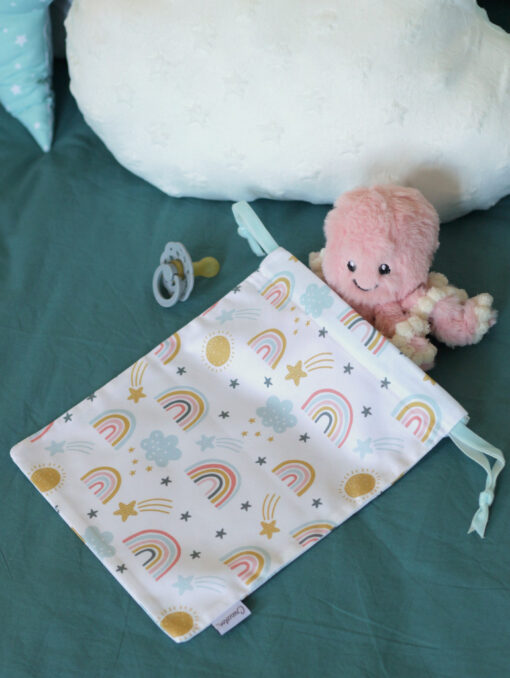 Sac a doudou coton bio Rainbow My lovely family