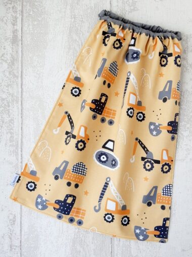 Serviette de table enfant maternelle Bulldozer Oeko-tex Made in France