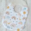 bavoir coton bio Rainbow Creacoton bebe naissance arc en ciel (1)