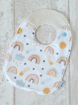 bavoir coton bio Rainbow Creacoton bebe naissance arc en ciel (1)
