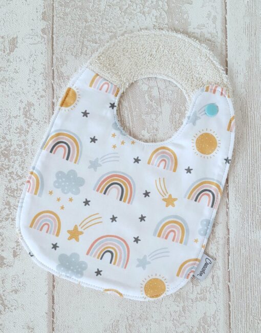 bavoir coton bio Rainbow Creacoton bebe naissance arc en ciel (1)