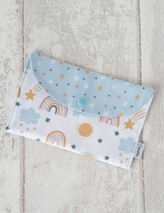 pochette enfant coton bio Rainbow Creacoton maternelle arc en ciel