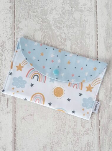 pochette enfant coton bio Rainbow Creacoton maternelle arc en ciel