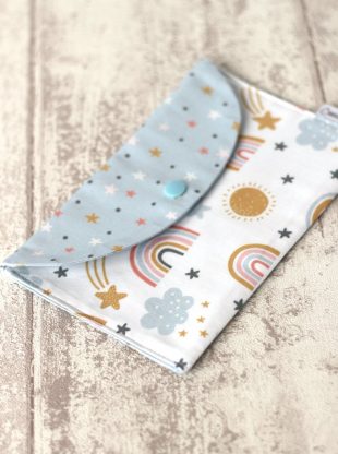 pochette enfant coton bio Rainbow Creacoton maternelle arc en ciel