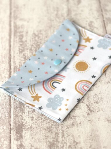 pochette enfant coton bio Rainbow Creacoton maternelle arc en ciel