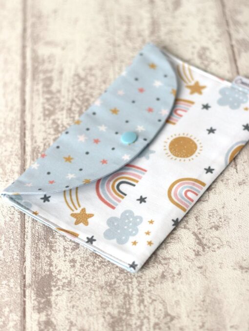 pochette enfant coton bio Rainbow Creacoton maternelle arc en ciel