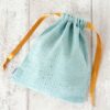 Sac a doudou Mint et Or Creacoton bebe maternelle gouter