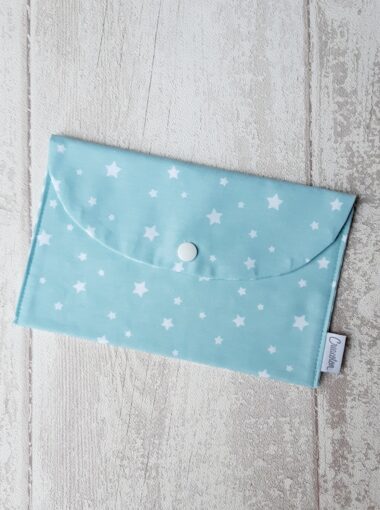 pochette range serviette vert menthe etoile Creacoton maternelle