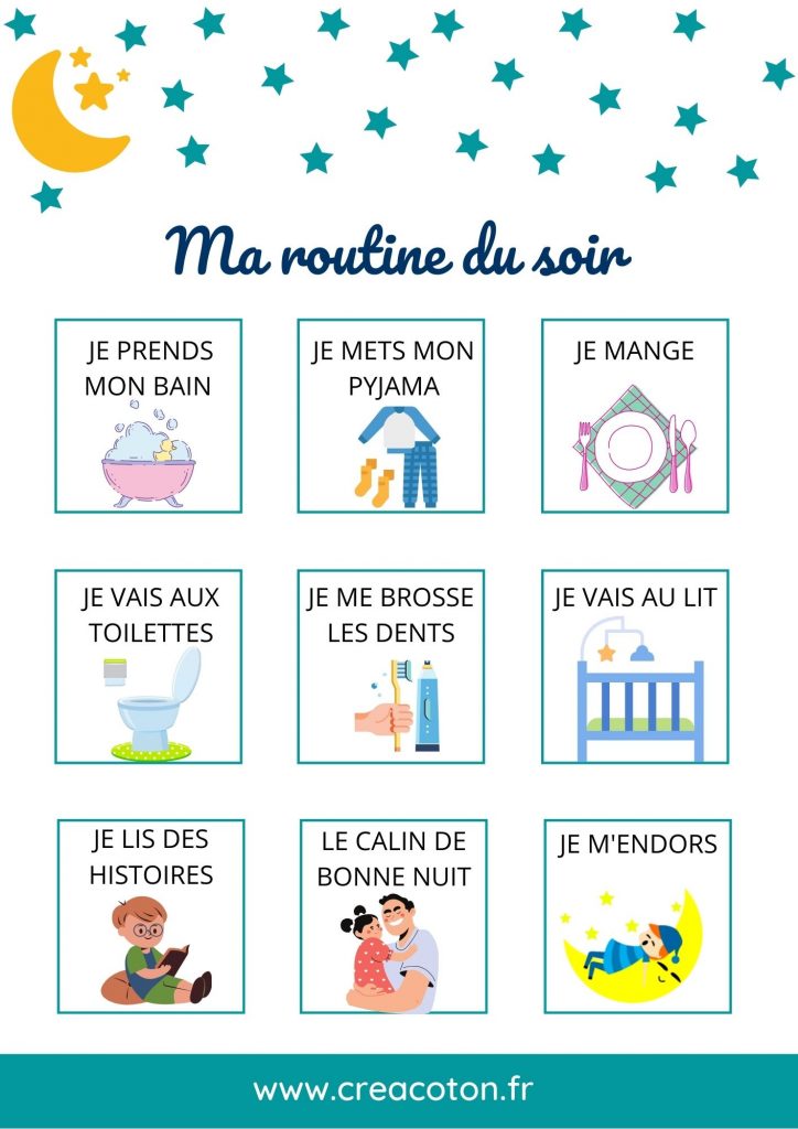 Un semainier et une routine du soir pour être bien organisé