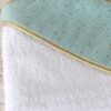 Cape de bain bebe Mint et Or Creacoton
