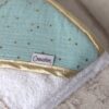 Cape de bain bebe Mint et Or Creacoton
