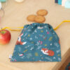 Sac à doudou coton bio Sweet Forest Renard My lovely family maternelle gouter