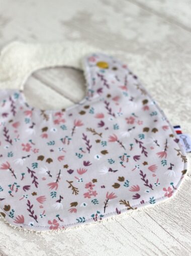 bavoir coton bio Sweet Forest Fleur Creacoton bebe