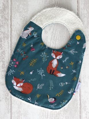 bavoir coton bio Sweet Forest Renard Creacoton bebe