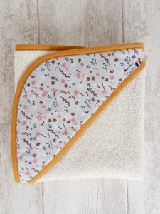 cape de bain coton bio Sweet Forest Fleur Creacoton