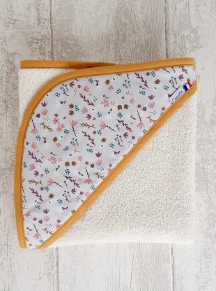 cape de bain coton bio Sweet Forest Fleur Creacoton