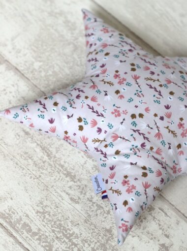 coussin etoile coton bio Sweet Forest Fleur Creacoton