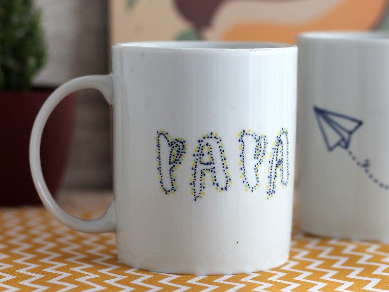 résultat finale cadeau papa mug