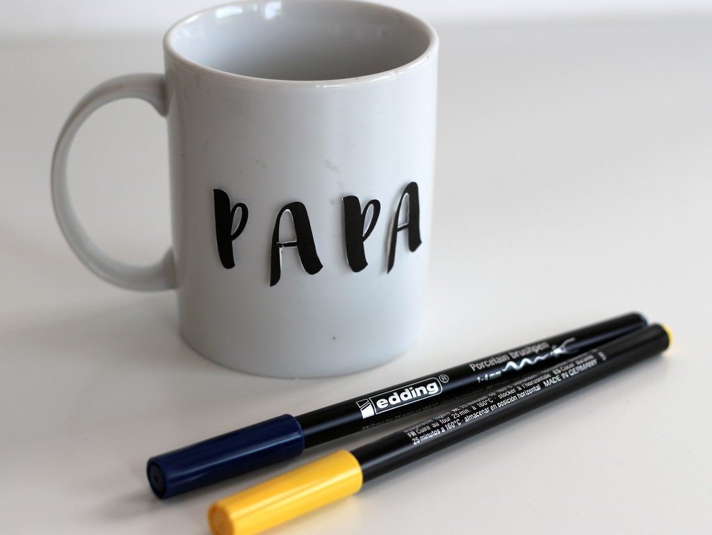 DIY décoration mug fête des pères idée cadeau