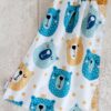 Serviette de table enfant maternelle Cute Bear Creacoton