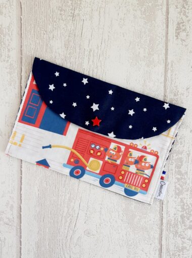 Pochette range serviette Pompier Creacoton Maternelle