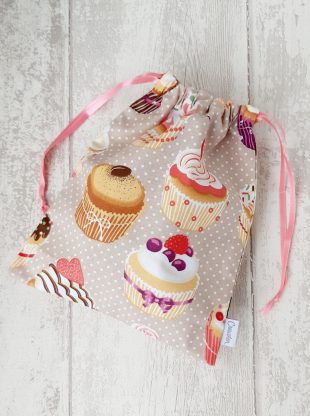 Sac à goûter Cupcakes Beige Creacoton