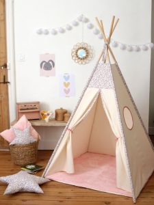 Tipi enfant Sweet Forest Fleur Creacoton