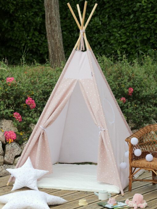 Tipi enfant Blush Creacoton tente cabane Oeko-Tex made in France