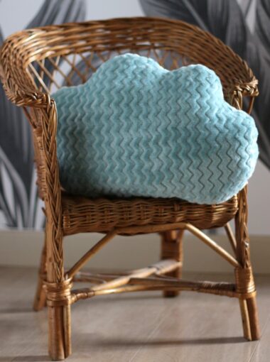 coussin nuage minky vert menthe Creacoton