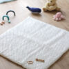 tapis bebe enfant polaire minky blanc pois My Lovely Family